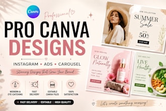 design aesthetic canva social media posts, templates and ads