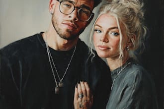 make couple portrait illustrations