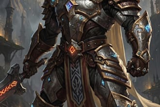 create a fantsy character art and dnd art