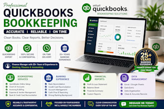 do quickbooks bookkeeping, bank reconciliation and financial reports