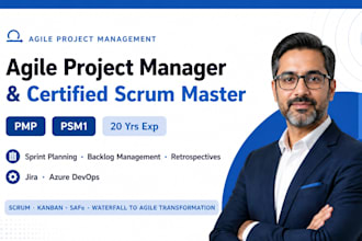be your pmp certified agile project manager and professional scrum master