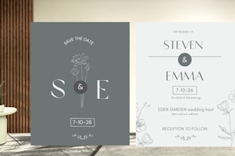 design elegant and luxury wedding invitations