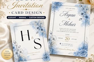 design elegant and luxury wedding invitations