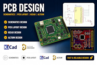 design professional pcb layout and schematic in kicad and altium