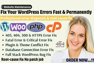 fix wordpress issues, fix wordpress error, 403 404 500 https and fatal errors