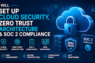set up cloud security, zero trust architecture and soc 2 compliance