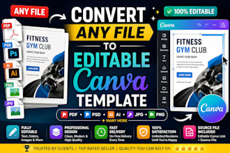convert any file to fully editable canva template