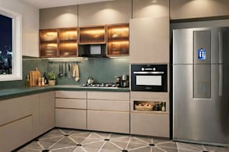 create realistic 3d modular kitchen and interior design renders