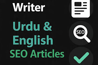 create professional content writing in urdu and english