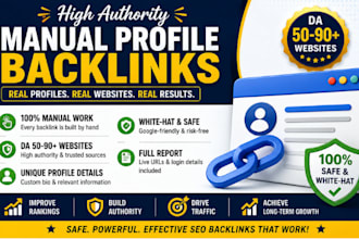 create high da pa manual profile backlinks