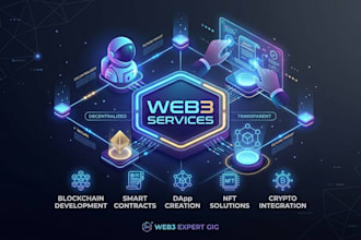 develop web3 dapp, smart contract, defi, nft, and blockchain app