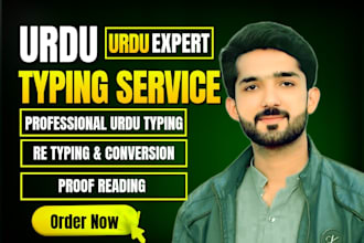 do professional urdu typing, transcription, and retyping