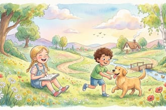 create exciting and magical children book illustrations