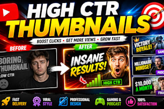 create high CTR youtube thumbnails