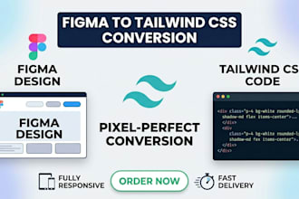 develop a custom responsive website using figma to tailwind