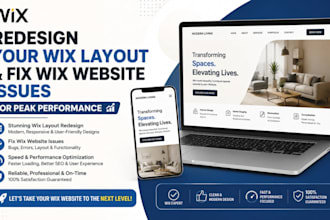 redesign your wix layout and fix wix website issues for peak performance