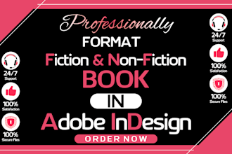 professionally format fiction and non fiction books in adobe indesign