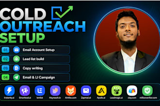 setup instantly, smartlead cold email campaign, linkedin cold outreach