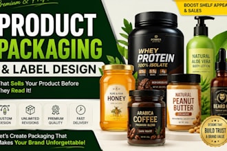 design professional product label, food label, jar label and packaging design