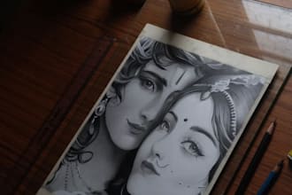 draw a detailed pencil sketch from photo