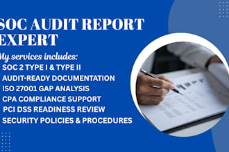 perform soc 1 and soc 2 audit readiness for security and compliance