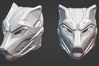 sculpt 3d cosplay mask helmet 3d armor anime design 3d model for 3d printing