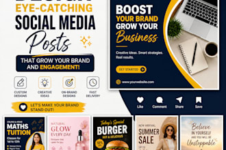 modern social media posts and banners