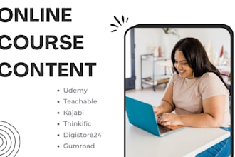 develop engaging online course content, module, workbook and training materials