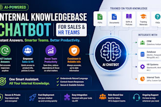 build internal knowledgebase chatbot for sales or HR teams