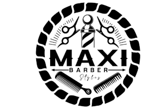 design monogram custom barber salon logo