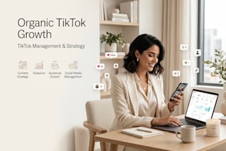 manage your tiktok account and grow it organically from 0