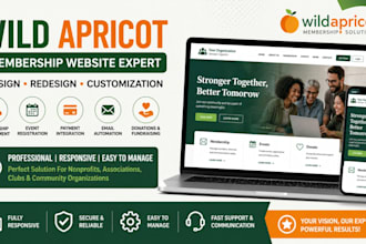 design, redesign and customize wild apricot membership website