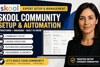 build your skool community with course setup and automation