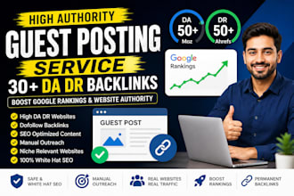 build high da DR guest post backlinks for google ranking