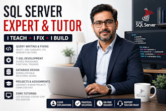 teach sql server, write queries and help your with projects
