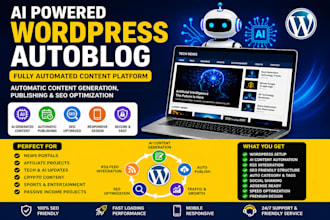 build ai auto blogging wordpress website with auto content posting