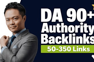 build high authority da 90 plus SEO dofollow backlinks