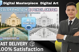 create wedding venue pencil line art
