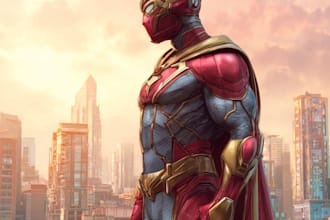 draw you dc or marvel style comic book and superhero