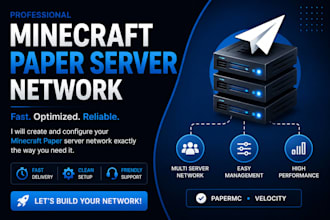 create and configure your minecraft paper server network