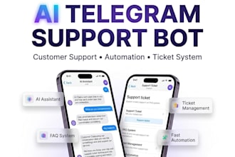 develop an ai telegram support bot for your business