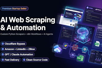 build a custom python web scraper or browser automation