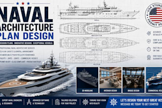 design professional naval architecture plans and 3d vessel layouts