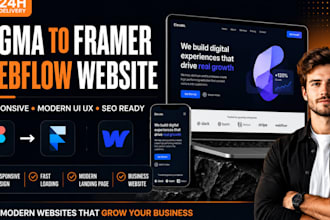 bulid figma to framer landing page develop webflow website responsive odoo web