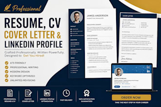 create a professional resume writing, CV, build cover letter and linkedin maker