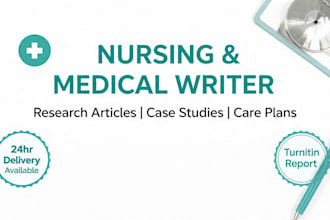 write nursing notes and medical articles