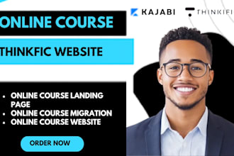 build thinkific website teachable podia online course website