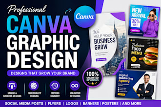 be your professional canva graphic designer