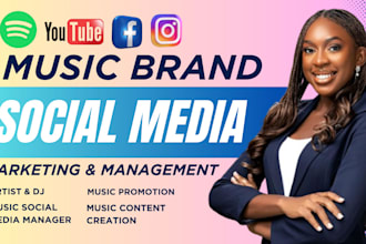 be your music artist dj record label music social media manager content creator