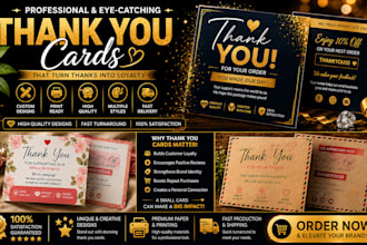 design amazon thank you card and product insert